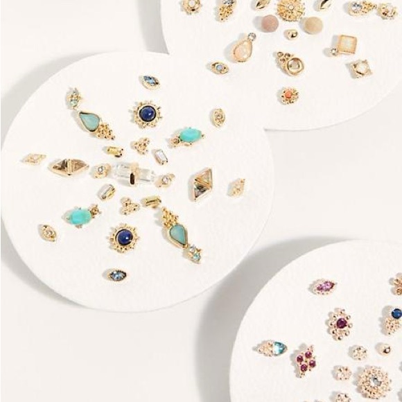 Jewelry - Free people Destination Earrings Red Combo  Assorted Gemstone Stud Earrings